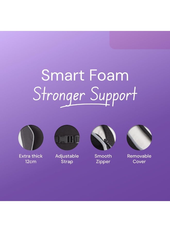 مسند رقبة طبي للسيارة - ميموري فوم لدعم الرأس والرقبة - مخدة مريحة لتحسين وضعية الجلوس في السيارة والمكتب - لون أسود أنيق - Image 3